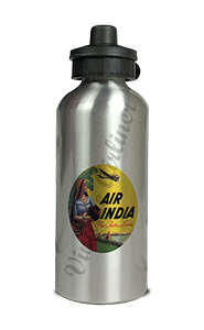 Air India Vintage Bag Sticker Aluminum Water Bottle