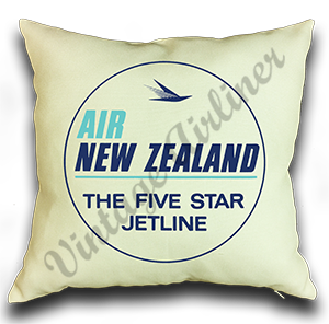 Air New Zealand Vintage Bag Sticker Linen Pillow Case Cover