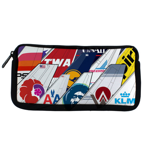 Airplane Livery Tail Collage Travel Pouch