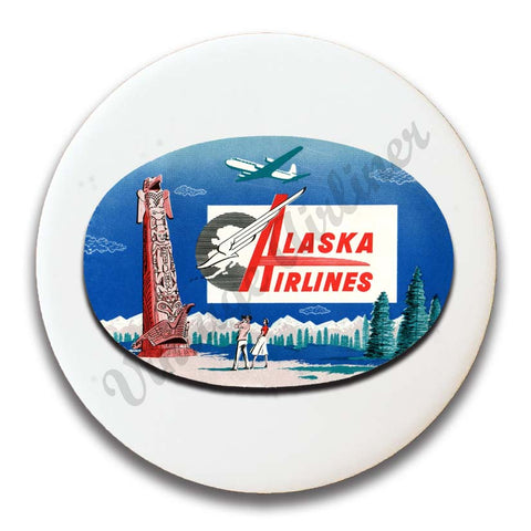 Alaska Airlines 1960's Vintage Magnets