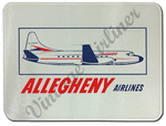 Allegheny Airlines 1960's Vintage Bag Sticker Glass Cutting Board