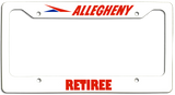 Allegheny Airlines Retiree License Plate Frame