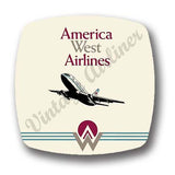 America West First Logo & 737 Logo Magnets