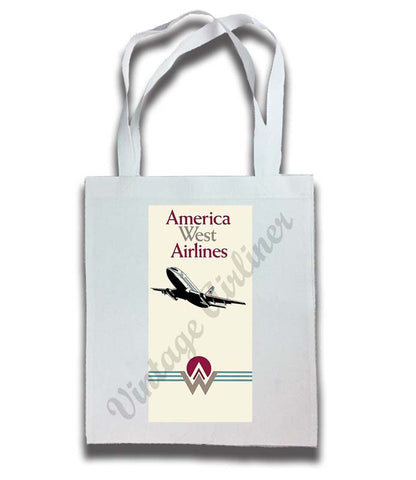 America West First Logo & 737 Logo Tote Bag