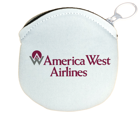 America West Airlines Original Logo Round Coin Purse
