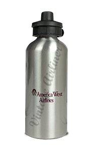 America West Airlines Original Logo Bag Sticker Aluminum Water Bottle