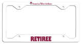 America West Airlines Retiree License Plate Frame