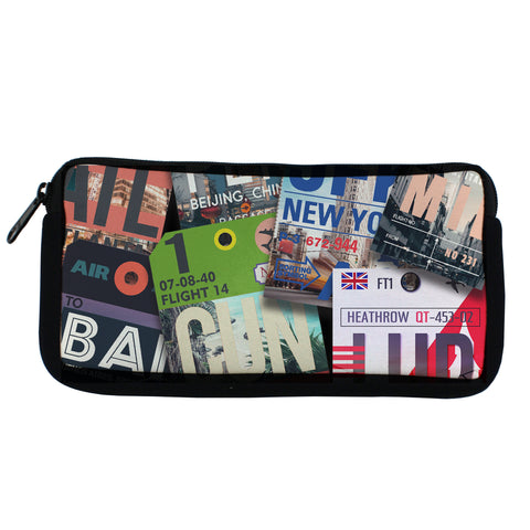 Bag Tag Collage Travel Pouch