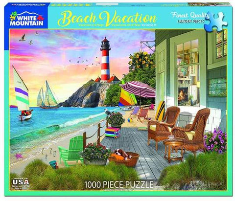 Beach Vacation Puzzle by White Mountain - (1,000 pieces)