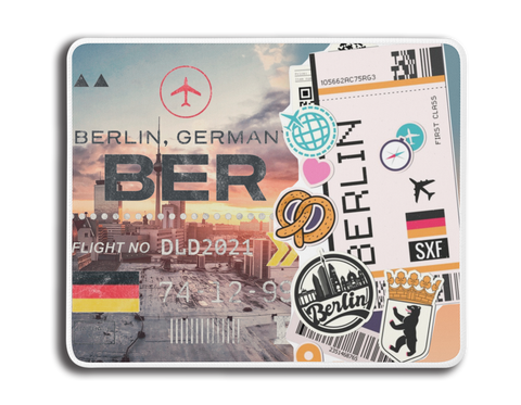 Ticket To Berlin Collage MousePad