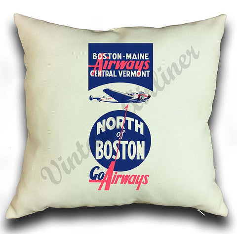 Boston Maine Airways Central Vermont Pillow Case Cover