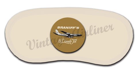 Braniff International Airways Golden El Dorado Jets Bag Sticker Sleep Mask