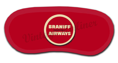 Braniff Airways Red Logo Bag Sticker Sleep Mask