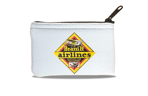 Braniff Airlines Original Bag Sticker Rectangular Coin Purse