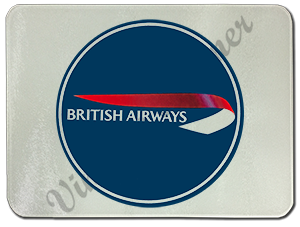 British Airways Logo Glass Cutting Board