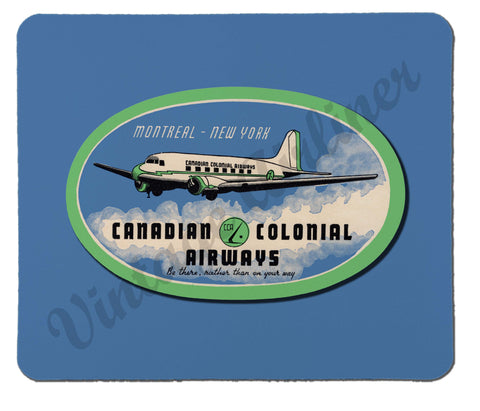 Canadian Colonial Airways Vintage Mousepad