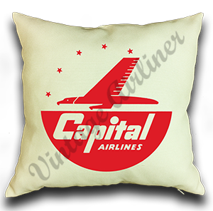 Capital Airlines Logo Linen Pillow Case Cover