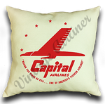 Capital Airlines Logo Linen Pillow Case Cover