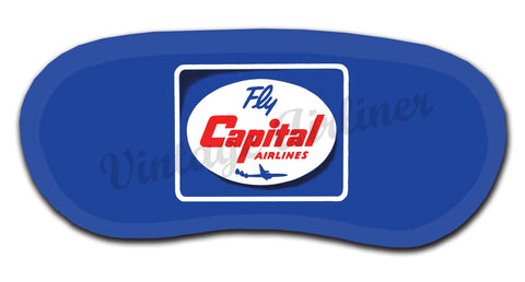 Capital Airlines 1950's Vintage Bag Sticker Sleep Mask