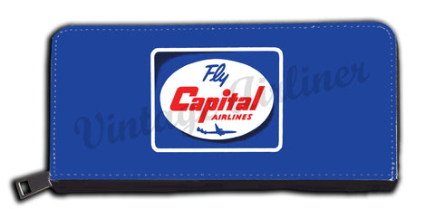 Capital Airlines 1950's Vintage Bag Sticker wallet
