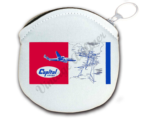 Capital Airlines Round Coin Purse