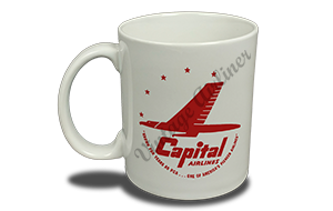 Capital Airlines White Logo  Coffee Mug