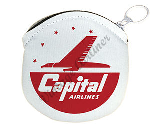 Capital Airlines Red Logo Round Coin Purse