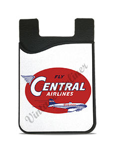 Central Airlines 1950's Vintage Bag Sticker Card Caddy