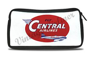 Central Airlines 1950's Vintage Bag Sticker Travel Pouch