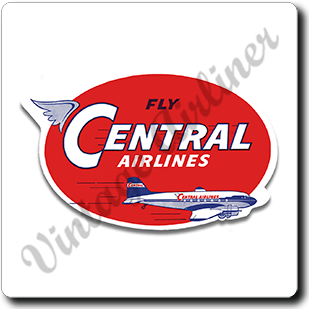 Central Airlines Square Coaster