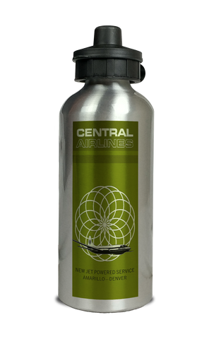 Central Airlines Amarillo-Denver Aluminum Water Bottle