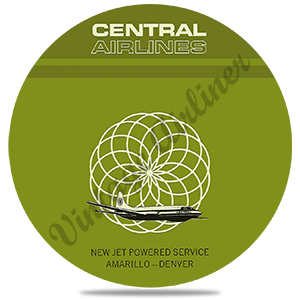 Central Airlines Amarillo-Denver Round Coaster