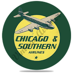 Chicago & Southern Airlines 1940's Timetable Round Coaster