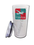 Colonial Airlines 1940's Vintage Bag Sticker Tumbler