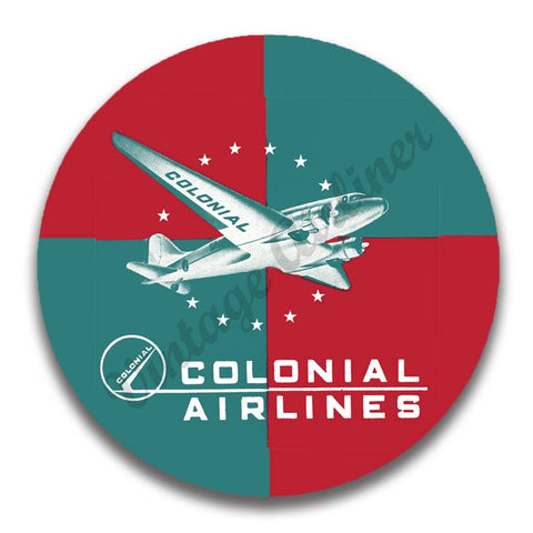 Colonial Airlines Vintage 1940's Magnets