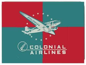 Colonial Airlines Logo Glass Cutting Board