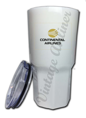 Continental Airlines Gold Meatball Logo Tumbler