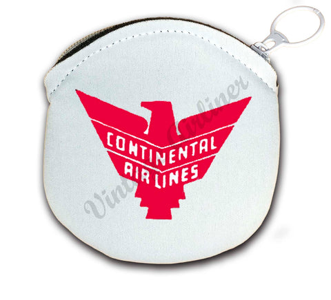 Continental Airlines Round Coin Purse