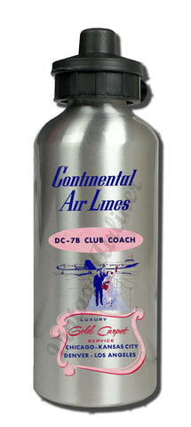 Continental Airlines Aluminum Water Bottle