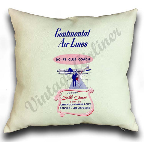 Continental Airlines Pillow Case Cover
