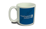 Continental Airlines Blue Logo  Coffee Mug