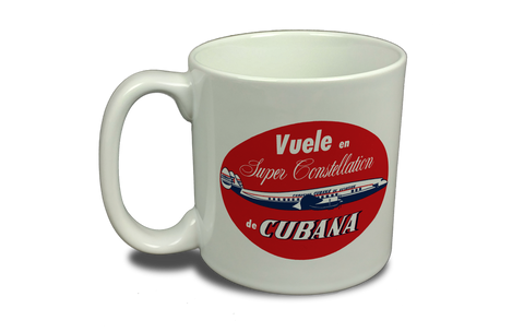 Cubana Airlines 1950's Vintage Bag Sticker  Coffee Mug