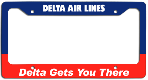 Delta Air Lines - Delta Gets You There - License Plate Frame