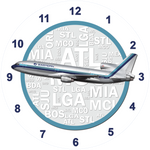Eastern Air Lines L1011 Silver Livery Wall Clock