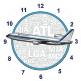 Eastern Air Lines L1011 Silver Livery Wall Clock