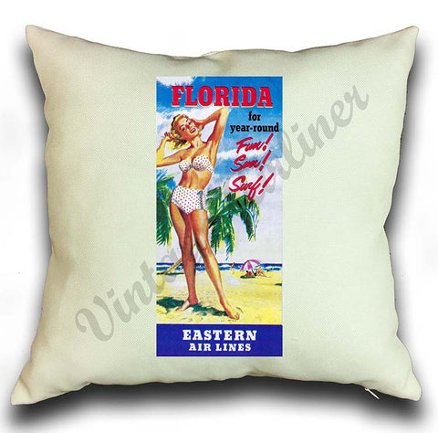 Eastern Airlines Vintage Pillow Case Cover
