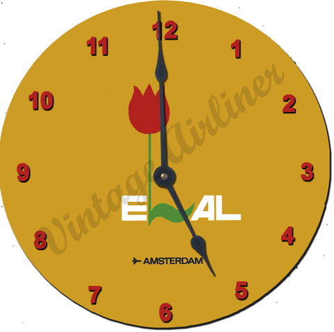 Elal Israel Airlines - Amsterdam -  Wall Clock