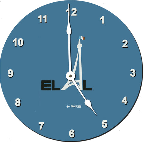 Elal Israel Airlines - Paris -  Wall Clock
