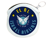 El Al Airlines 1950's Vintage Bag Sticker Round Coin Purse