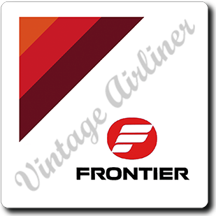 Frontier Airlines 1970's Logo Square Coaster